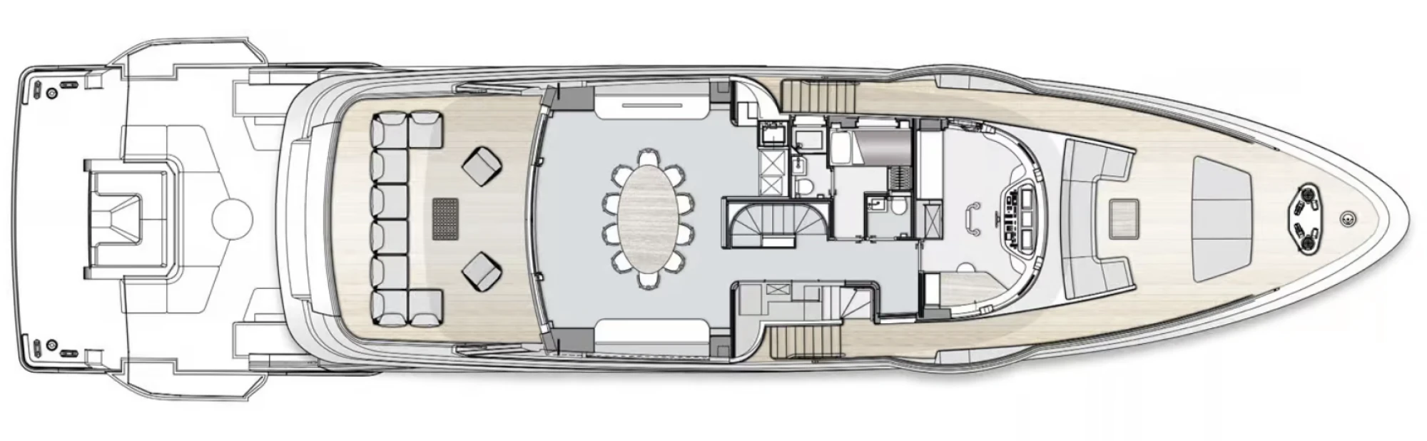 Layout Benetti Yachts Oasis 34M