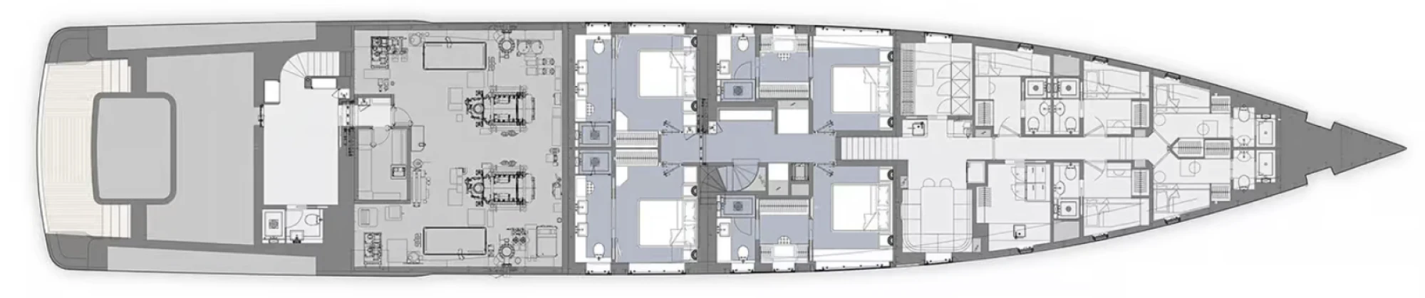 Layout Benetti Yachts B.Now 50M Oasis Deck