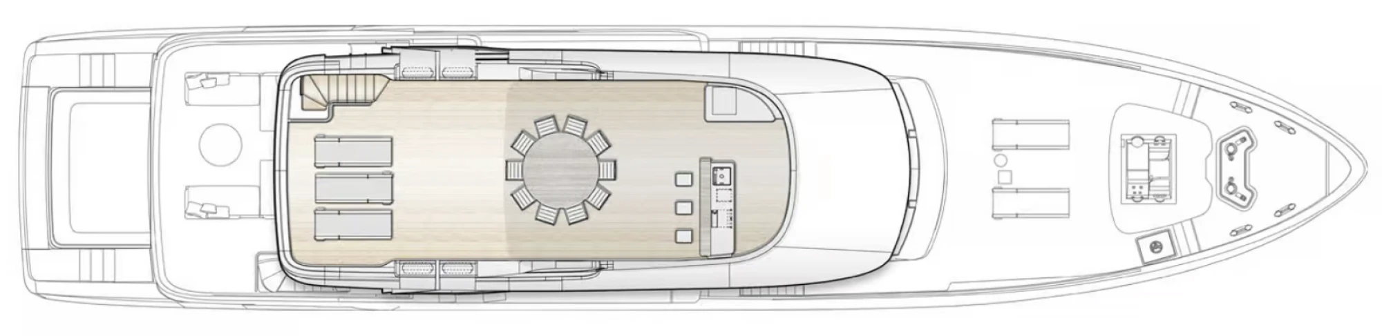 Layout Benetti Yachts Motopanfilo 37M