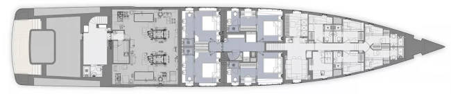 Layout Benetti Yachts B.Now 67M Oasis Deck