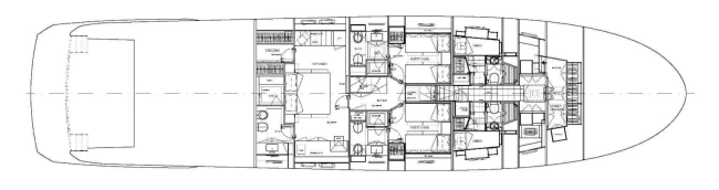 Layout Sanlorenzo SL96 Asymmetric