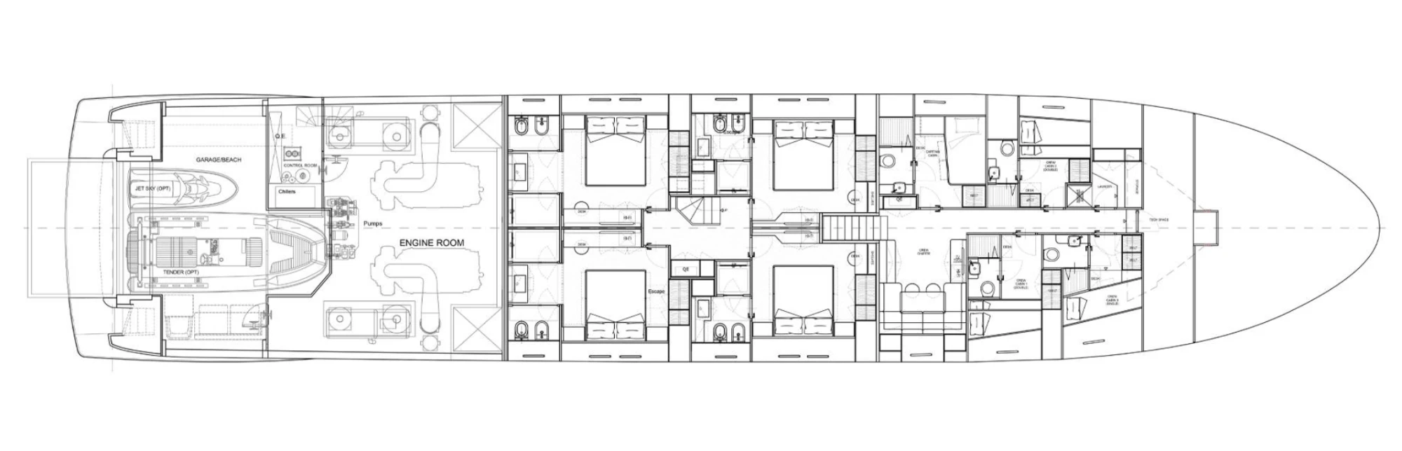 Layout Sanlorenzo SL120 Asymmetric