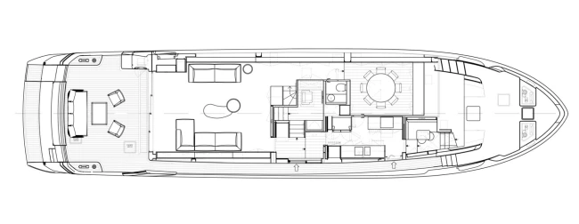 Layout Sanlorenzo SL86 Asymmetric