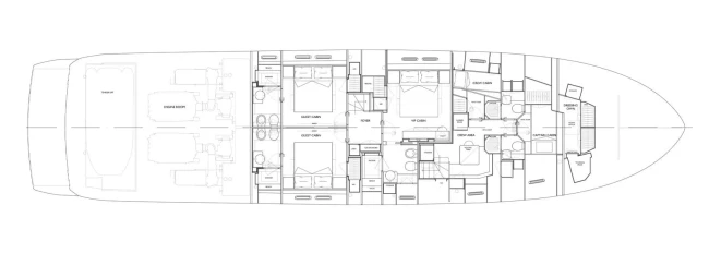 Layout Sanlorenzo SL90 Asymmetric