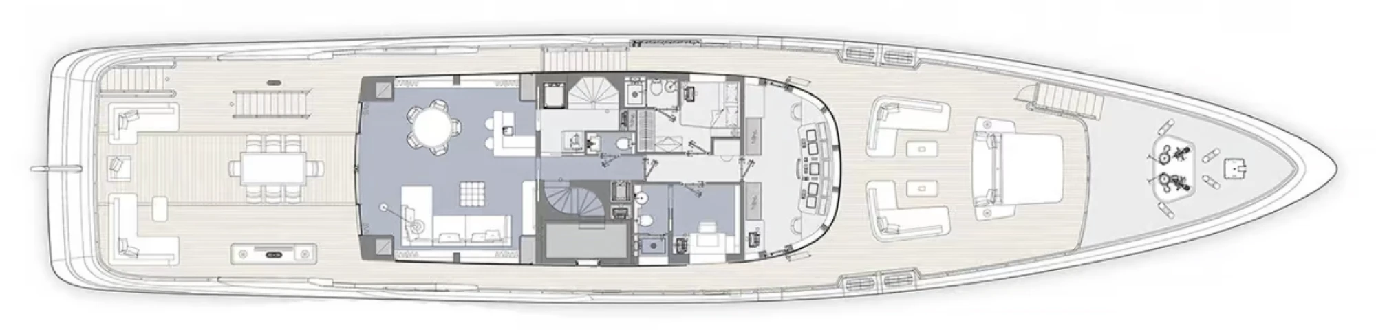 Layout Benetti Yachts B.Now 60M Oasis Deck