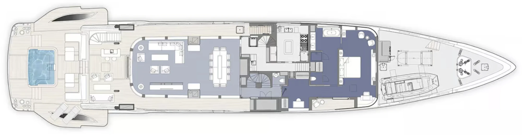 Layout Benetti Yachts B.Now 60M Oasis Deck