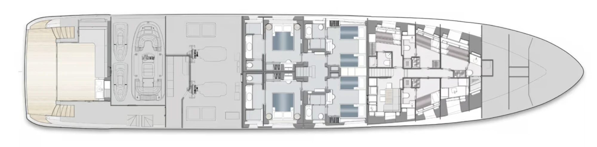 Layout Benetti Yachts Class 44M