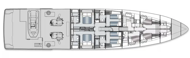 Layout Benetti Yachts Oasis 34M