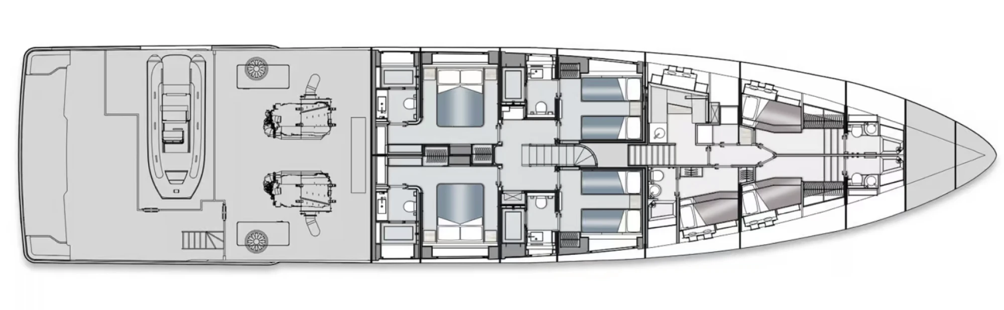 Layout Benetti Yachts Oasis 34M