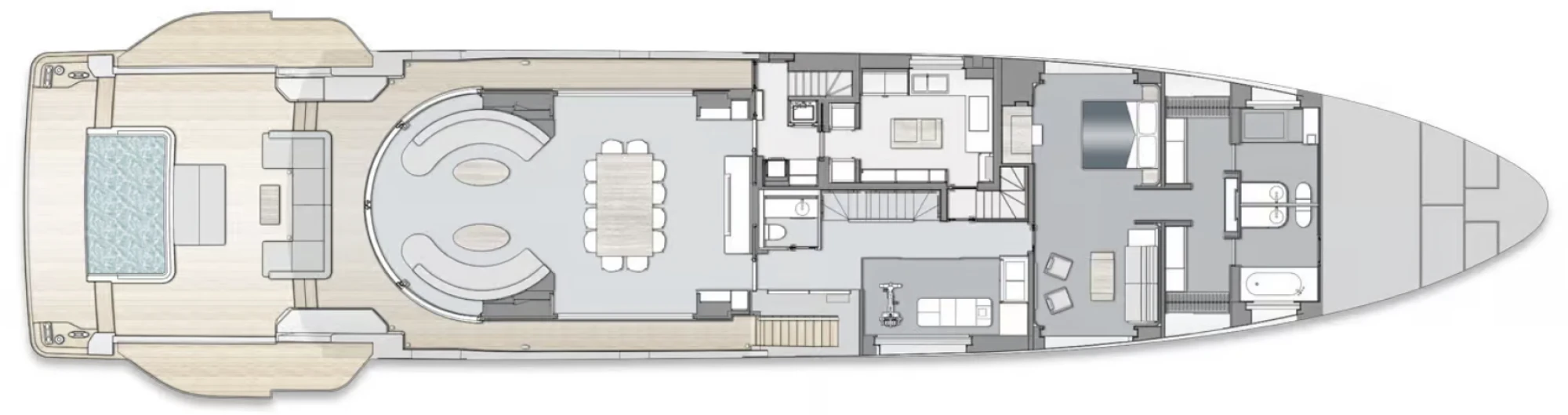 Layout Benetti Yachts Oasis 40M