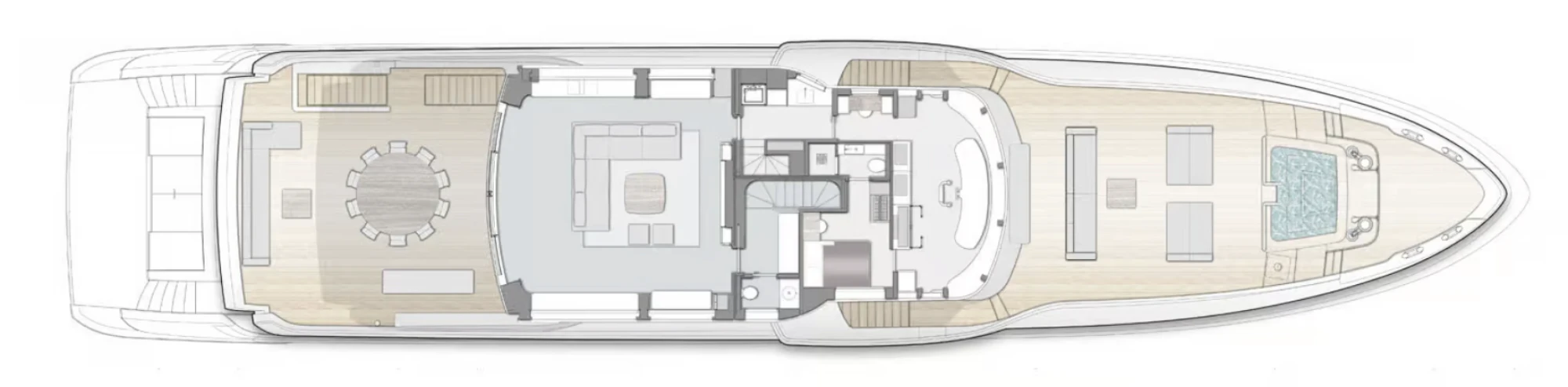 Layout Benetti Yachts Class 44M