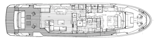 Layout Sanlorenzo SL96 Asymmetric