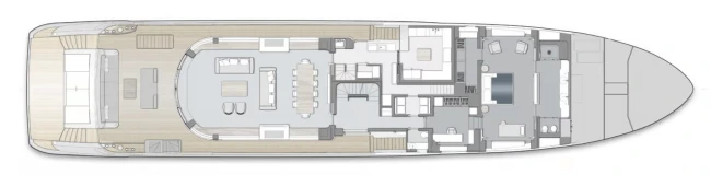 Layout Benetti Yachts Class 44M