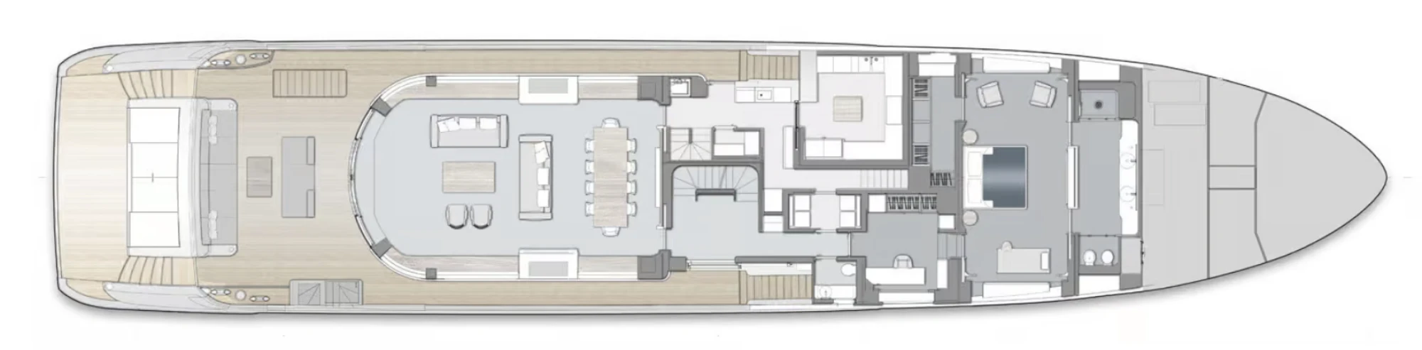 Layout Benetti Yachts Class 44M
