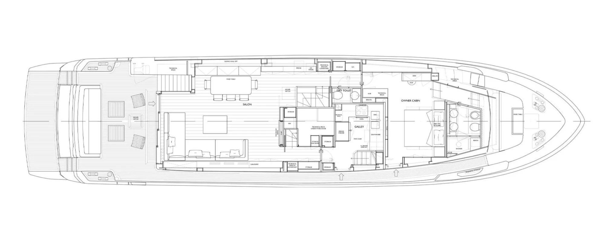 Layout Sanlorenzo SL90 Asymmetric