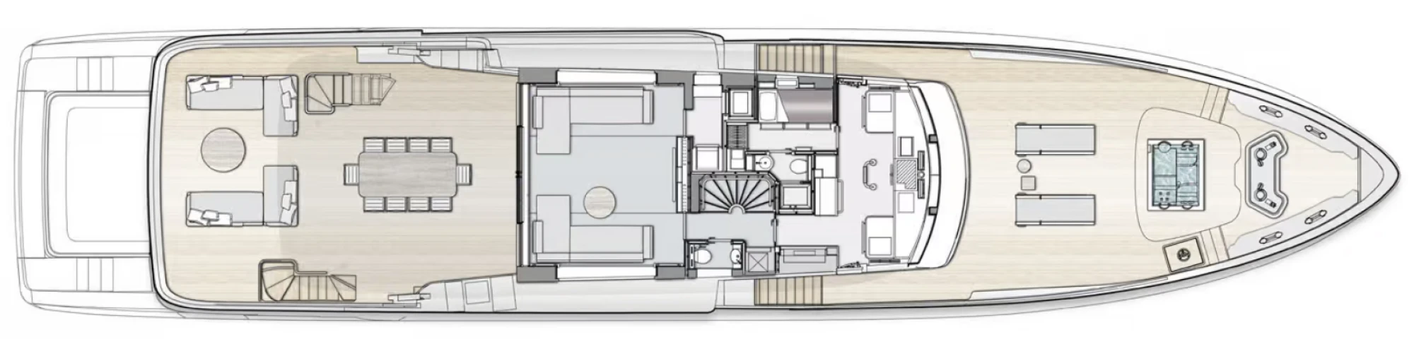 Layout Benetti Yachts Motopanfilo 37M